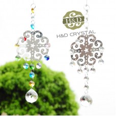 Rainbow Maker Crystal Suncatcher Snowflake Prisms Pendant Handmade Ornament Gift   391852561692